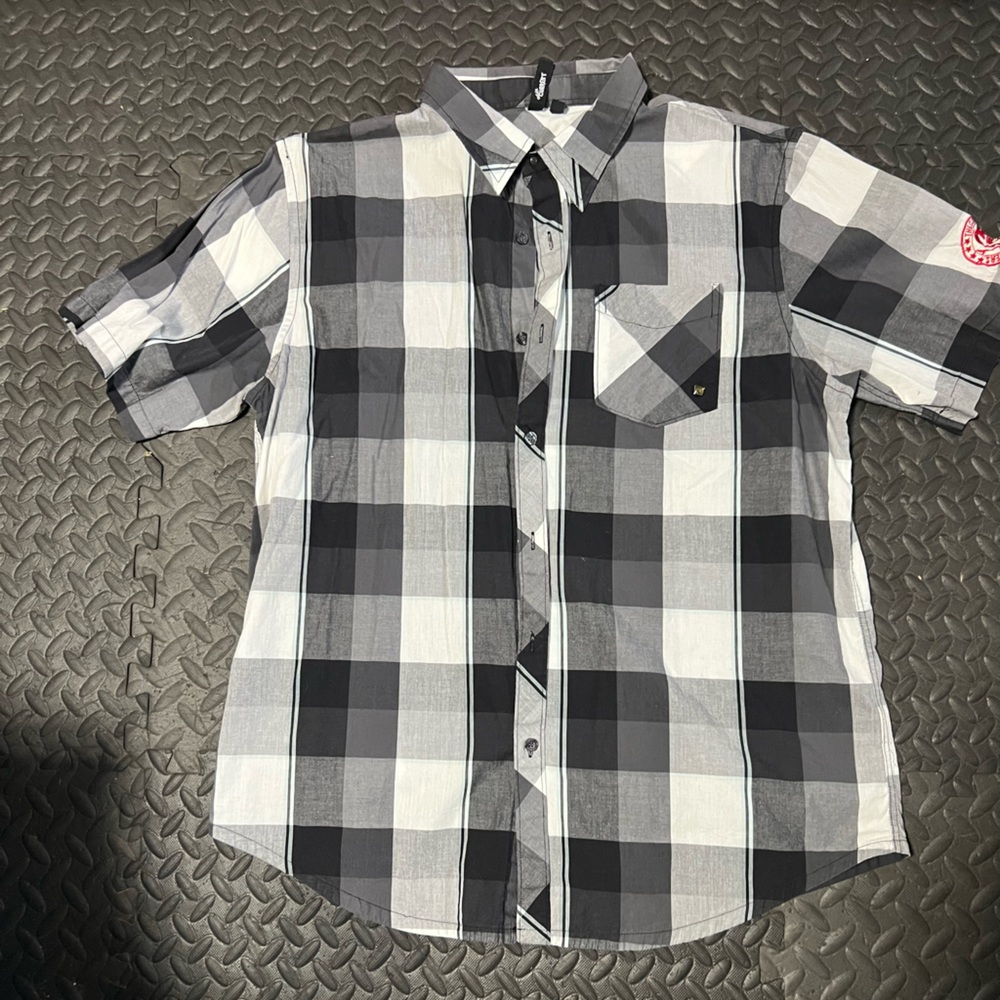 Obey Monochrome Checkered Dress Shirt